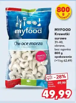 Kaufland Krewetki surowe 31/40 Myfood oferta