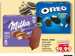 Kaufland Lody mini vanilla & chocolate swirl Milka ice cream oferta