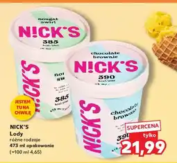 Kaufland Lody nougat swirl Nick's oferta