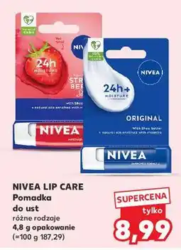 Kaufland Pomadka do ust strawberry shine Nivea 24H Melt-In Moisture oferta