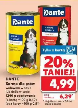 Kaufland Karma dla psów drobiowa Dante oferta