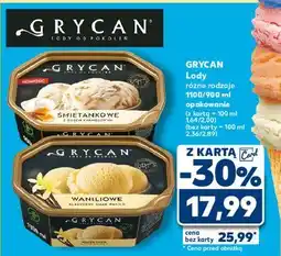 Kaufland Lody śmietankowe z sosem karmelowym Grycan oferta