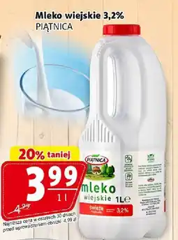 Prim Market Mleko wiejskie 3,2% 1L PIĄTNICA oferta