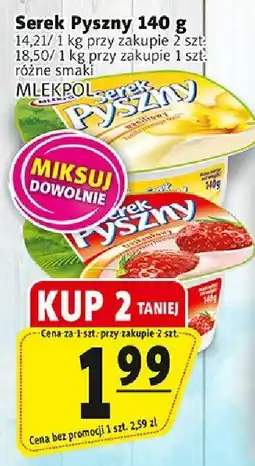 Prim Market Serek Pyszny 140g MLEKPOL oferta