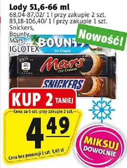 Prim Market Lody Snickers 51,6-66 ml IGLOTEX oferta