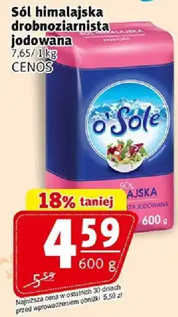 Prim Market Sól himalajska drobnoziarnista jodowana 600g Cenos oferta