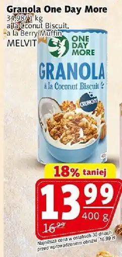Prim Market Granola a'la Coconut Biscuit One Day More 400g Melvit oferta