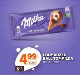 Stokrotka Lody rożek Ball Top Milka 100ml Nestle oferta
