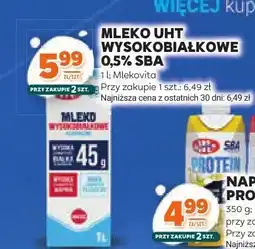 Stokrotka Mleko UHT wysokobiałkowe 0,5% SBA 1l Mlekovita oferta