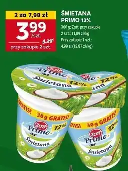 Stokrotka Śmietana primo 12% 360g Zott oferta