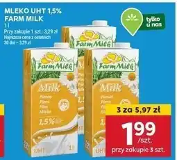 Stokrotka Mleko uht 1,5% farm milk 1l oferta