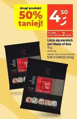 Dealz Sushi nori 6 arkuszy House Of Asia oferta