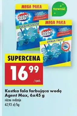 Biedronka Kostka fala farbująca wodę Agent Max, 6x45 g oferta