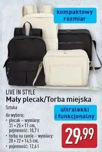 ALDI Torba miejska 12.6 l Live In Style oferta