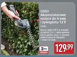 ALDI Nożyce do trawy i żywopłotu 12 v Ferrex oferta