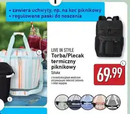ALDI Plecak termiczny piknikowy 20 l Live In Style oferta