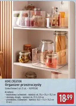 ALDI Organizer przezroczysty prostokątny Home Creation oferta