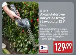 ALDI FERREX Akumulatorowe nożyce do trawy i żywopłotu 12 V oferta