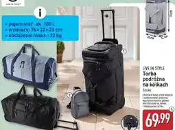 ALDI LIVE IN STYLE Torba podróżna na kółkach oferta