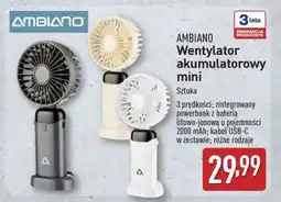 ALDI AMBIAO Wentylator akumulatorowy mini oferta