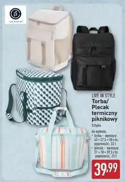 ALDI LIVE IN STYLE Torba/Plecak termiczny piknikowy oferta
