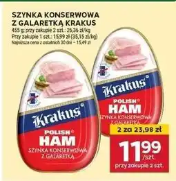 Stokrotka Market Szynka konserwowa z galaretką Krakus oferta