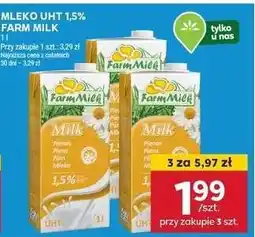 Stokrotka Market MLEKO UHT 1,5% FARM MILK oferta