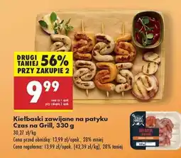 Biedronka Kiełbaski zawijane na patyku Czas na Grill 330 g oferta