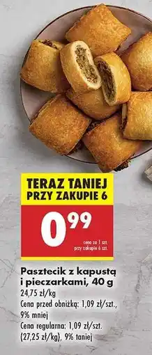 Biedronka Pasztecik z kapustą i pieczarkami , 40 g oferta