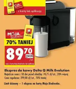 Biedronka Ekspres do kawy Delta Q Milk Evolution oferta