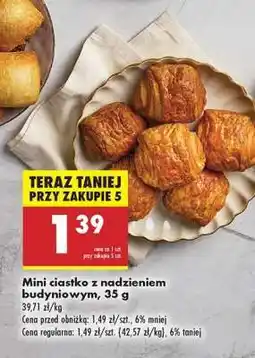 Biedronka Mini ciastko z nadzieniem budyniowym, 35 g oferta