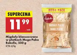 Biedronka Migdały blanszowane w płatkach Mega Paka Bakello, 250 g oferta