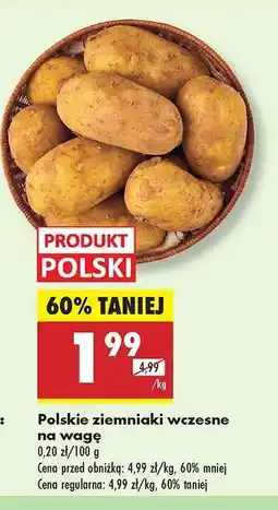 Biedronka Polskie ziemniaki wczesne na wagę oferta