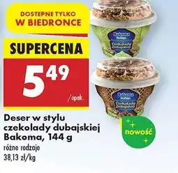 Biedronka Deser w stylu czekolady dubajskiej Bakoma, 144 g oferta