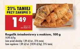 Biedronka Rogalik śniadaniowy z makiem, 100 g oferta