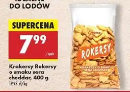 Biedronka Krakersy Rokersy o smaku sera cheddar, 400 g oferta