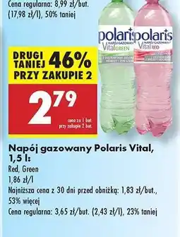 Biedronka Napój gazowany Polaris Vital, 1,5 l oferta