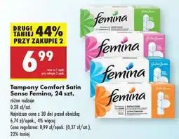 Biedronka Tampony Comfort Satin Sense Femina, 24 szt oferta