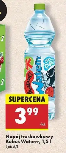 Biedronka Napój truskawkowy Kubuś Waterrr, 1,5 l oferta
