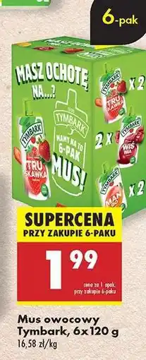 Biedronka Mus owocowy Tymbark, 6x120 g oferta