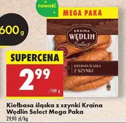 Biedronka Kiełbasa śląska z szynki Kraina Wędlin Select Mega Paka oferta