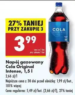 Biedronka Napój gazowany Cola Original Intense, 1,5 l oferta