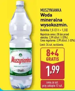 MUSZYNIANKA Woda mineralna wysokozmin