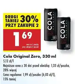 Biedronka Cola Original Zero, 330 ml oferta