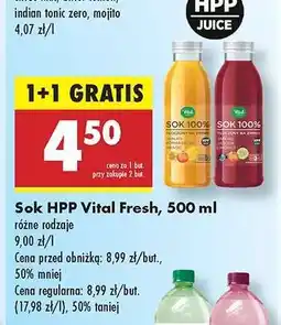 Biedronka Sok HPP Vital Fresh, 500 ml oferta