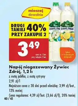 Biedronka Napój niegazowany Żywiec Zdrój, 1,2 l oferta