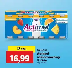Lidl DANONE Actimel wieloowocowy oferta
