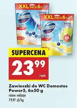 Biedronka Zawieszki do WC Domestos Power5, 6x50 g oferta