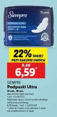 Lidl SIEMPRE Podpaski ultra oferta