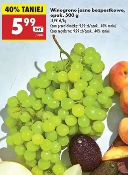 Biedronka Winogrona jasne oferta